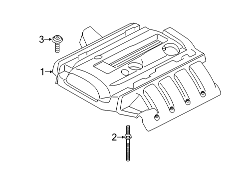 2022 Ford Mustang Engine Appearance Cover Diagram 1