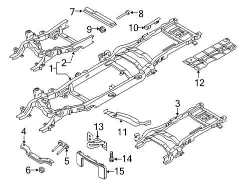 2020 Ford F-250 Super Duty Frame & Components Diagram 6