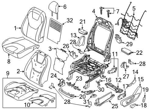 2021 Ford Edge Power Seats Diagram 2