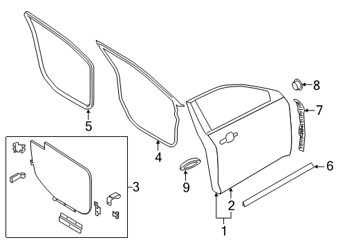 2019 Ford Police Interceptor Sedan Front Door Diagram