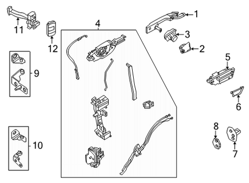 2022 Ford Maverick Lock & Hardware Diagram 1