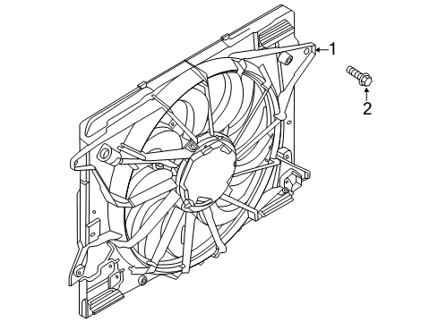 2020 Lincoln Corsair Cooling System, Radiator, Water Pump, Cooling Fan Diagram 1