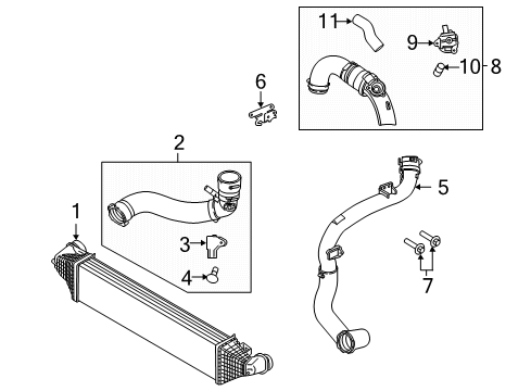 2020 Ford Escape BRACKET - CHARGE AIR COOLER Diagram for LX6Z-6K864-A