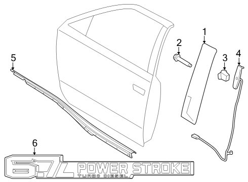 2024 Ford F-350 Super Duty EMBLEM Diagram for PC3Z-9942528-B