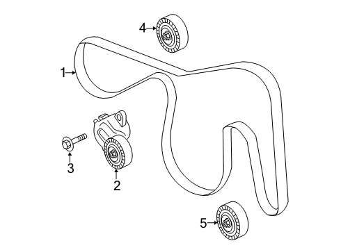 2020 Ford Explorer Belts & Pulleys Diagram 2