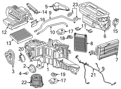 2023 Ford F-150 Blower Motor & Fan Diagram 2