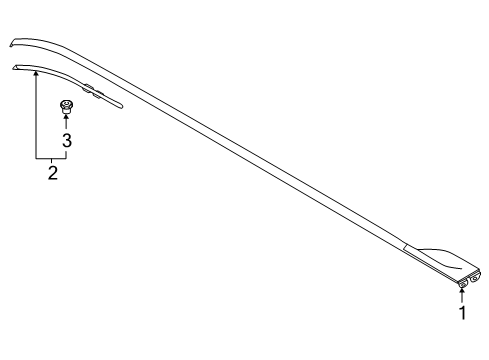 2020 Ford Explorer Exterior Trim - Roof Diagram 2