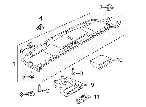 2022 Ford Transit Overhead Console Diagram