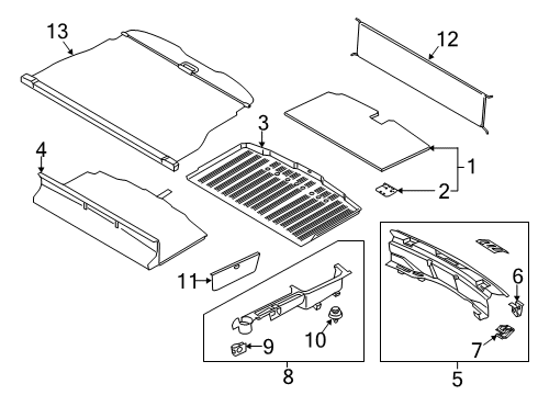 2023 Ford Explorer Interior Trim - Rear Body Diagram