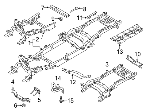 2017 Ford F-250 Super Duty FRAME ASY Diagram for NC3Z-5005-G