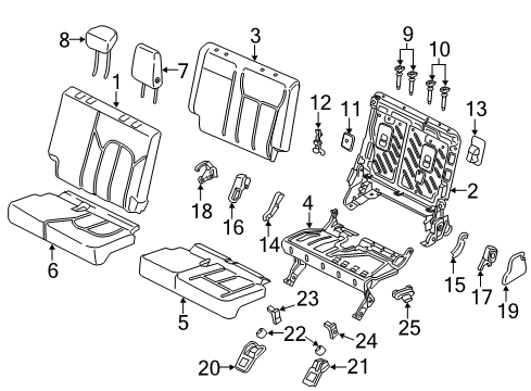 2023 Lincoln Navigator COVER ASY - REAR SEAT CUSHION Diagram for NL7Z-7863805-RA