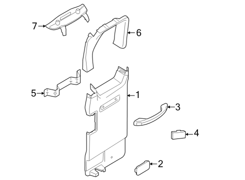 2023 Ford E-Transit Interior Trim - Side Door Diagram 4