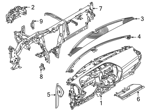 2023 Ford Bronco Sport PANEL - INSTRUMENT Diagram for M1PZ-7804338-AA