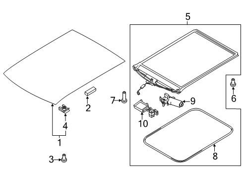 2021 Ford Transit Connect Sunroof Diagram 1