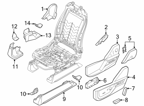 2023 Ford F-250 Super Duty COVER - SEAT TRACK Diagram for FL3Z-1561749-AAZ