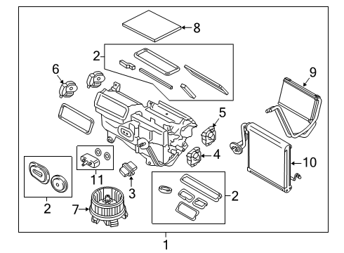 2021 Lincoln Nautilus Heater Core & Control Valve Diagram