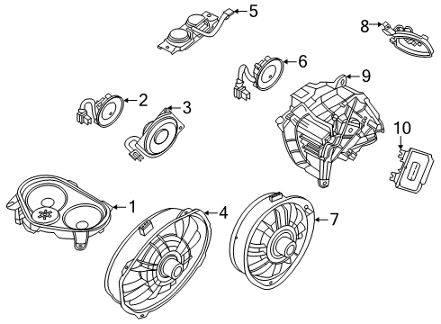 2020 Lincoln Aviator KIT - AMPLIFIER Diagram for LC5Z-18B849-BE