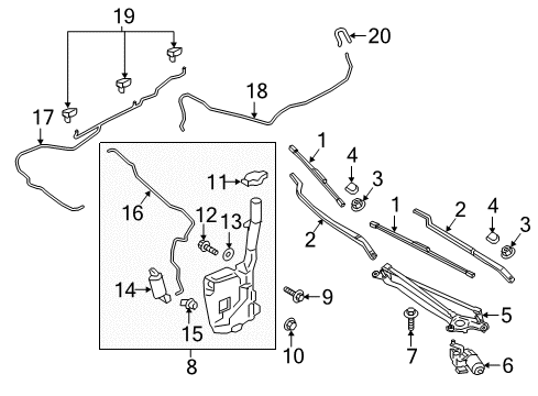 2020 Lincoln Continental Wipers Diagram 1