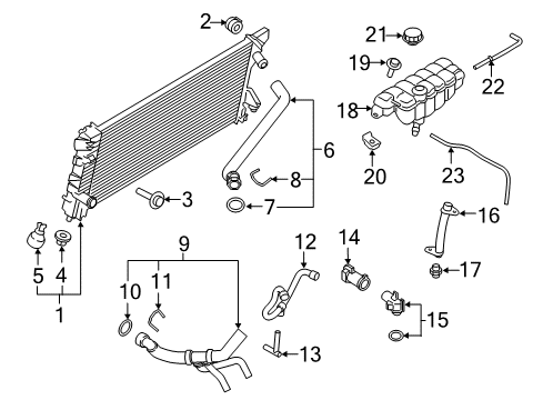 2020 Ford F-150 Radiator & Components Diagram 6