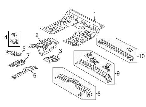 2020 Ford F-250 Super Duty Cab - Floor Diagram 2