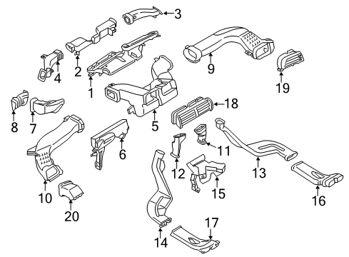 2020 Ford Police Responder Hybrid Ducts Diagram