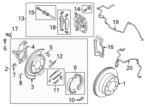 2021 Ford F-350 Super Duty Brake Components Diagram 4