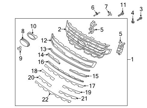 2021 Ford Expedition GRILLE ASSY - RADIATOR Diagram for LL1Z-8200-BB