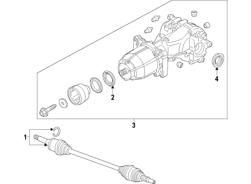 2020 Ford Fusion Rear Axle, Differential, Drive Axles, Propeller Shaft Diagram