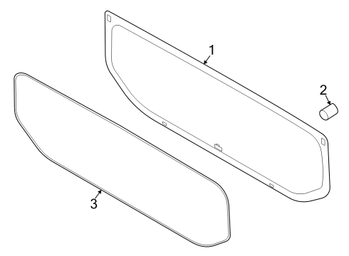 2023 Ford E-Transit Glass & Hardware - Back Glass Diagram