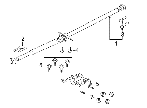 2020 Lincoln Nautilus Drive Shaft - Rear Diagram 1