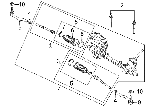 2020 Ford Fusion Steering Column & Wheel, Steering Gear & Linkage Diagram 3