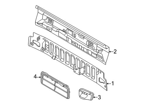 2023 Ford Maverick PANEL ASY - BACK Diagram for NZ6Z-6040300-A