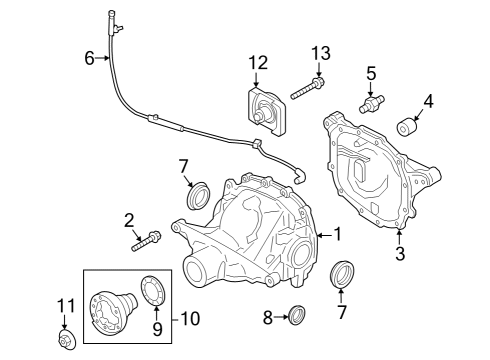 2024 Ford Mustang Axle & Differential - Rear Diagram 1