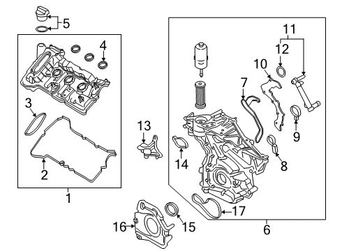 2021 Lincoln Nautilus Valve & Timing Covers Diagram 2