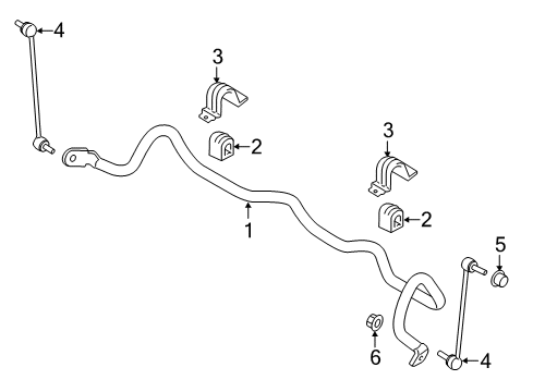 2020 Lincoln Continental Stabilizer Bar & Components - Front Diagram