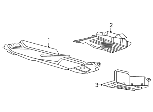 2022 Ford Maverick Under Cover & Splash Shields Diagram