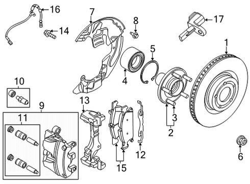 2022 Ford Bronco Sport Front Brakes Diagram