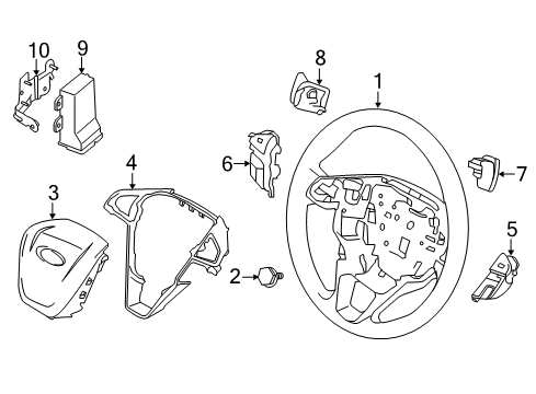 2020 Ford Fusion Steering Column & Wheel, Steering Gear & Linkage Diagram 5