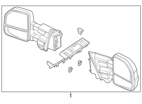 2023 Ford F-150 Lightning Outside Mirrors Diagram 1