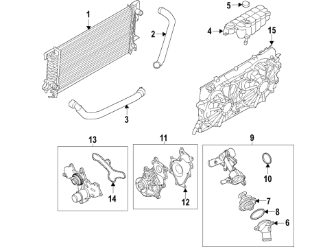 2020 Ford F-150 Cooling System, Radiator, Water Pump, Cooling Fan Diagram 7