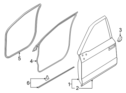 2023 Ford F-150 Door & Components Diagram 2