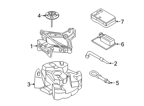 2019 Ford Police Responder Hybrid Jack & Components Diagram