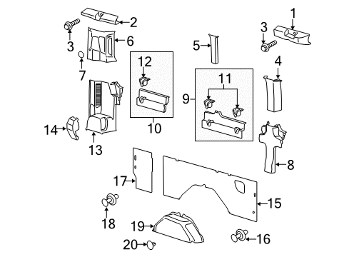 2020 Ford Transit Interior Trim - Side Panel Diagram 11