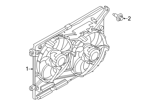 2020 Ford Fusion Cooling System, Radiator, Water Pump, Cooling Fan Diagram 3