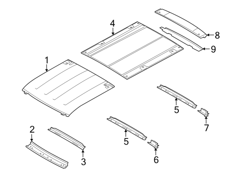 2022 Ford E-Transit Roof & Components Diagram 3