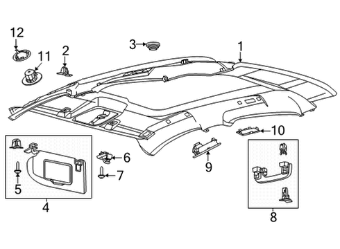 2023 Ford Mustang Mach-E Interior Trim - Roof Diagram 2