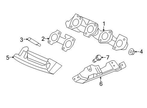 2011 Ford F-150 SHIELD - EXHAUST MANIFOLD HEAT Diagram for BC3Z-9A462-C