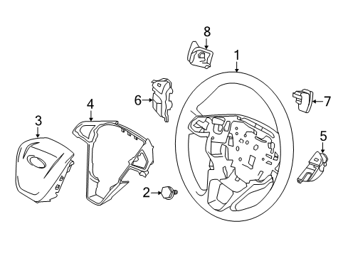 2020 Ford Fusion Steering Column & Wheel, Steering Gear & Linkage Diagram 6