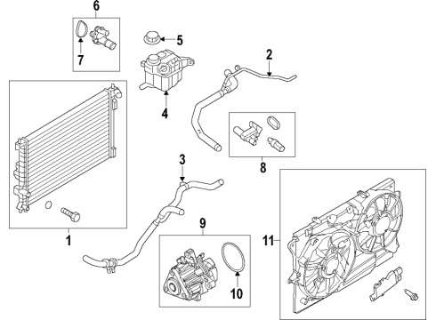 2001 Ford Ranger PUMP ASY - WATER Diagram for EJ7Z-8501-H