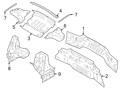 2024 Ford Mustang Rear Body Diagram 1